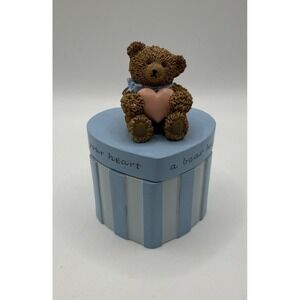 Inspirio Bear Hug Heart Trinket Box – Philippians 1:3 – 2002 Zondervan